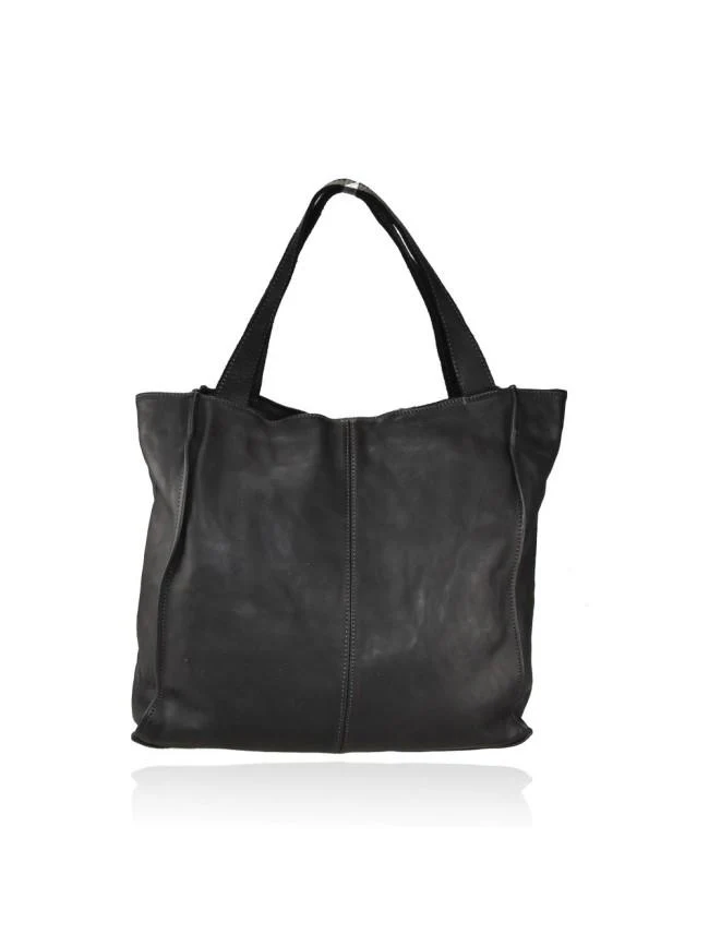 Borsa a spalla in pelle - BAXC49 nero - immagine 2