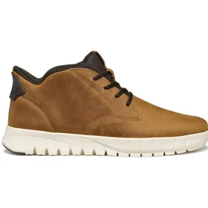 Geox Polacchino Uomo Flextride Plus Fast In Pelle Marrone