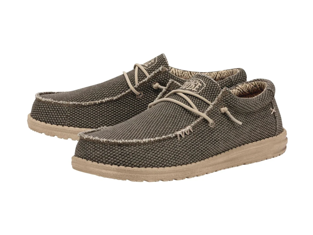 Hey Dude Uomo Scarpe Wally Braided Verde Militare Army - immagine 4