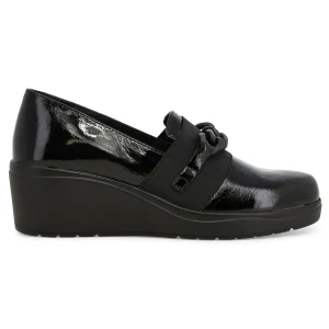 Melluso Slip-on Donna in Vernice con Zeppa e Catena Decorativa