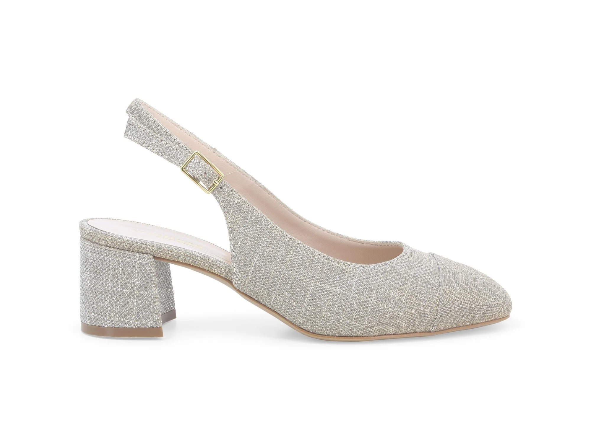 Melluso Slingback in Tessuto Galassia Oro Primavera Estate - immagine 2