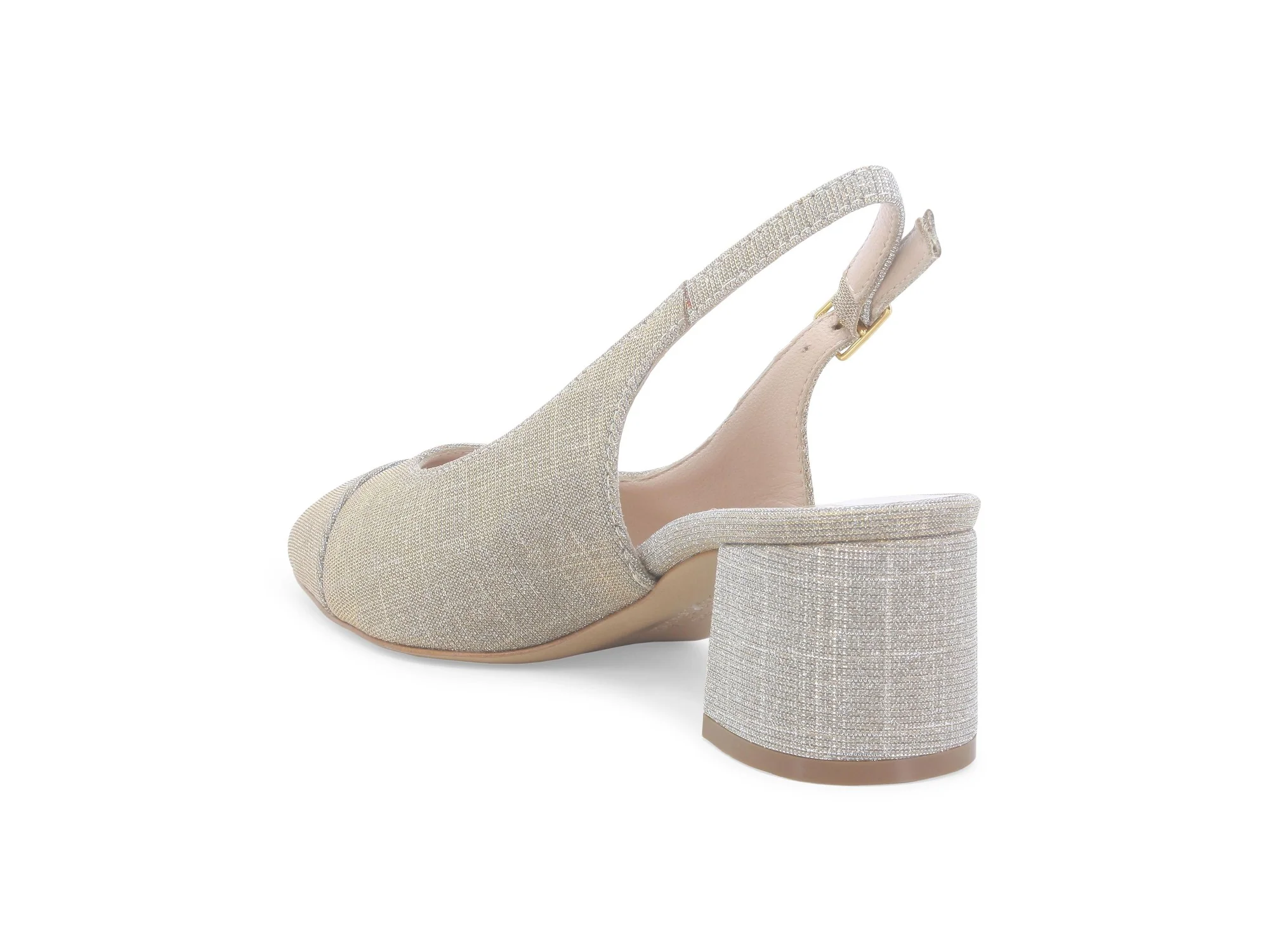 Melluso Slingback in Tessuto Galassia Oro Primavera Estate - immagine 6