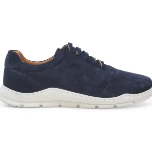 Sneakers Melluso Uomo Stringata Suola Bianca Casual Camoscio