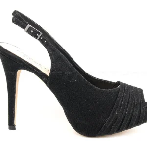 Menbur sandali eleganti con glitter nero