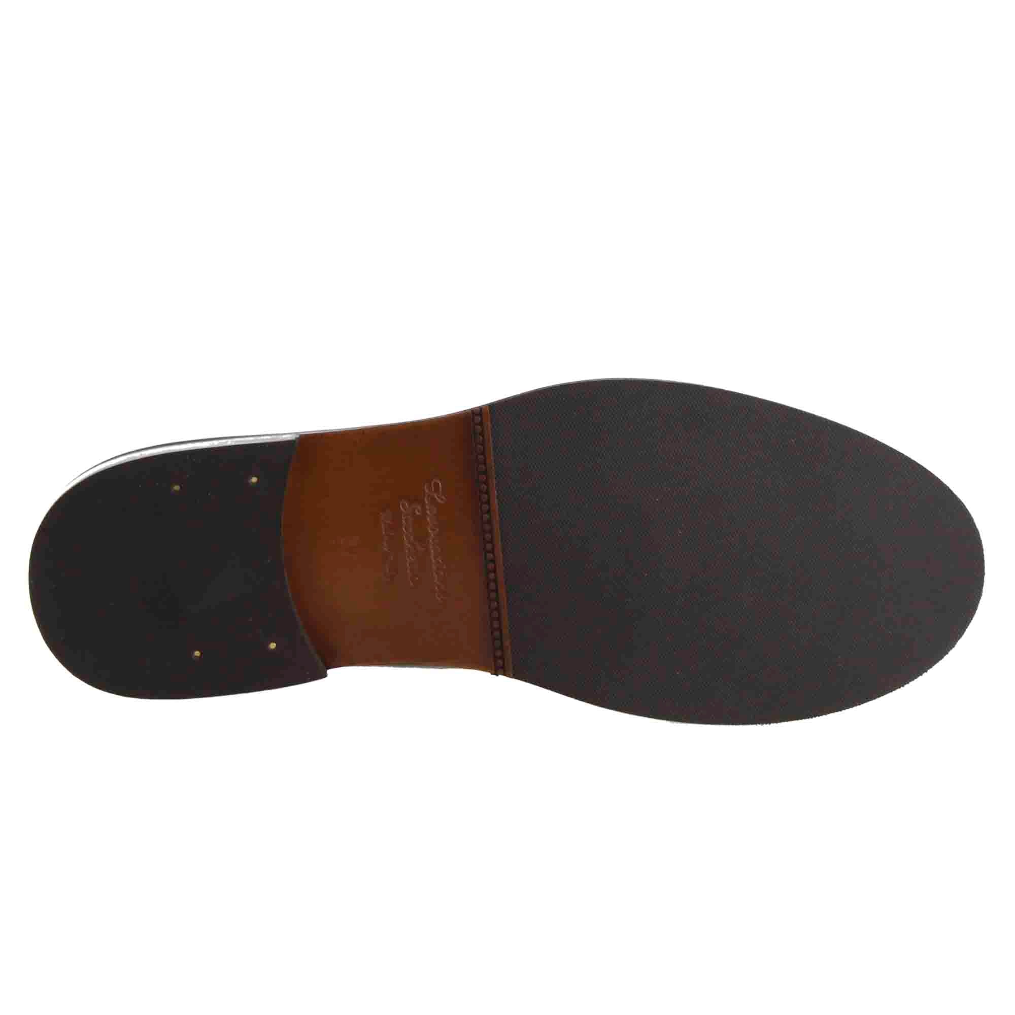 Mocassino con frange da donna in pelle lucida colore bordeaux fatti a mano in Italia - immagine 6