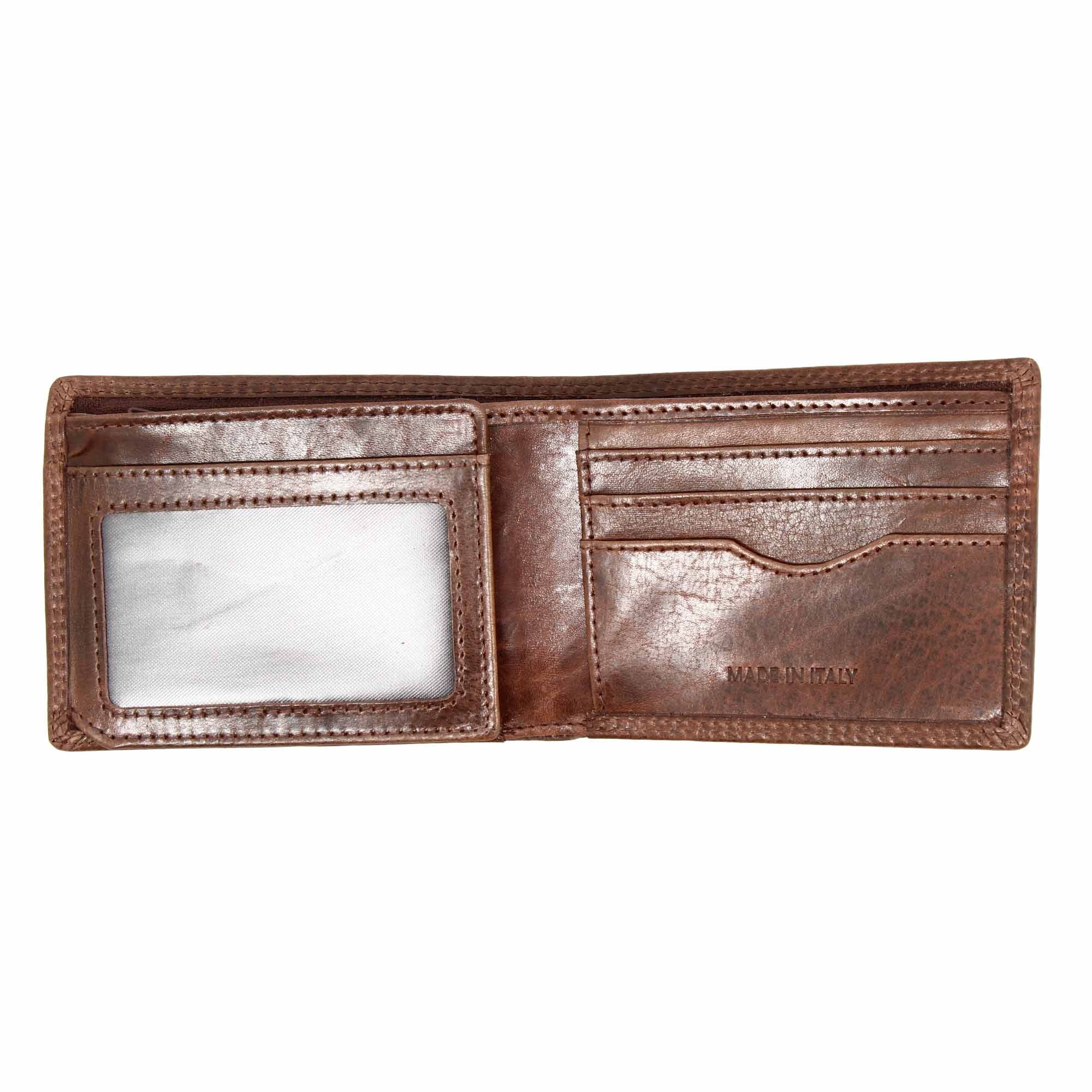 Portafoglio RFID in pelle porta tessere banconote scomparti - immagine 3