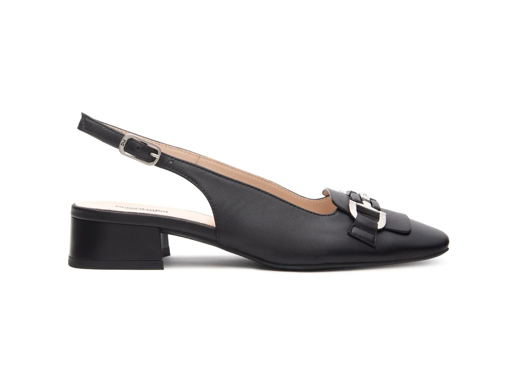 NeroGiardini Décolleté Slingback Primavera Estate Tomaia Pelle - immagine 2