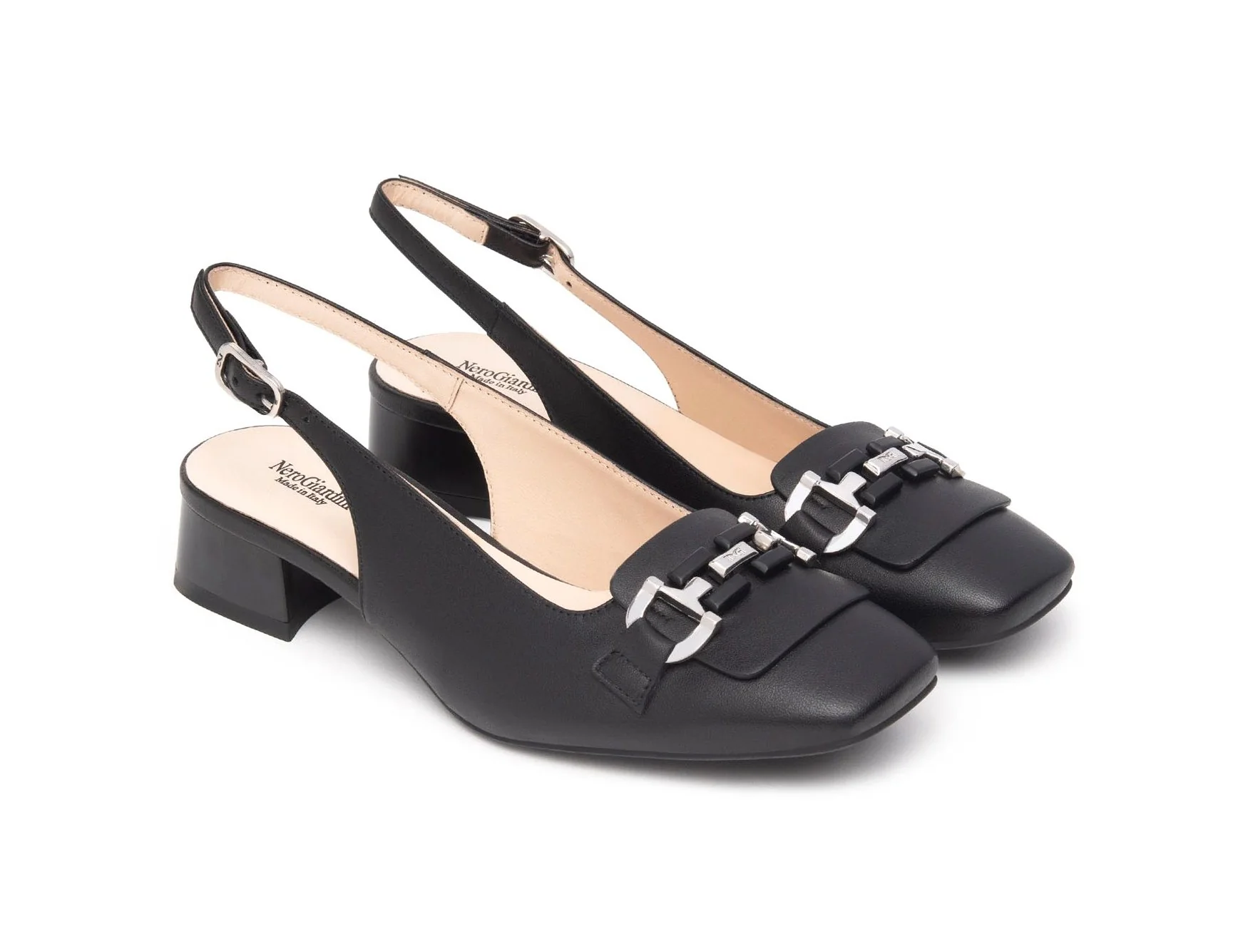 NeroGiardini Décolleté Slingback Primavera Estate Tomaia Pelle - immagine 3