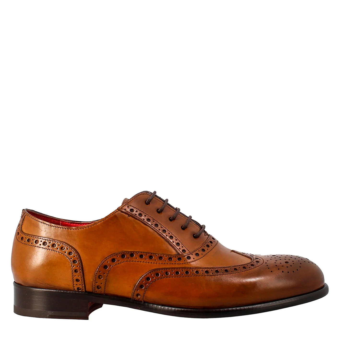 Oxford brogue marrone elegante da uomo in pelle - immagine 3