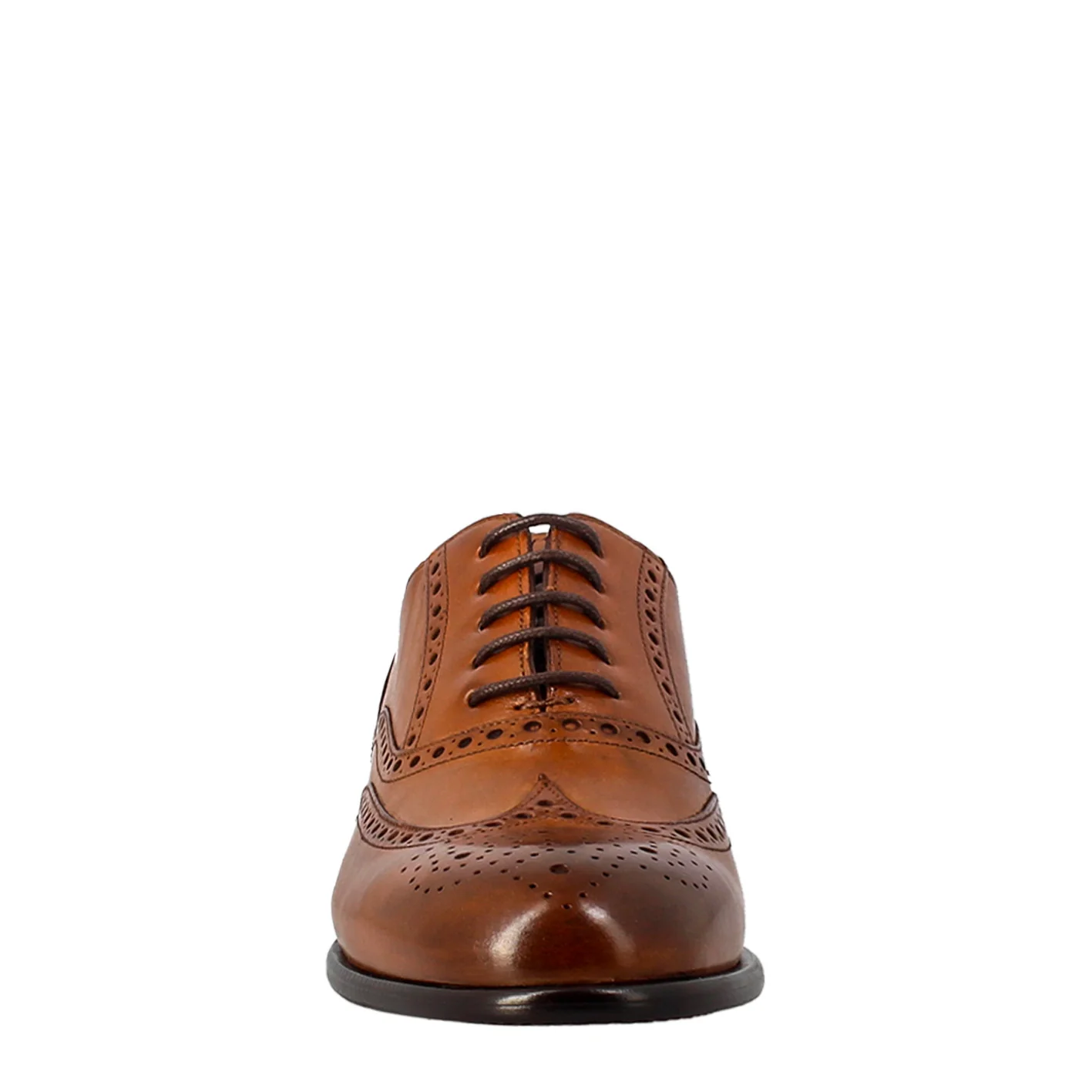 Oxford brogue marrone elegante da uomo in pelle - immagine 4
