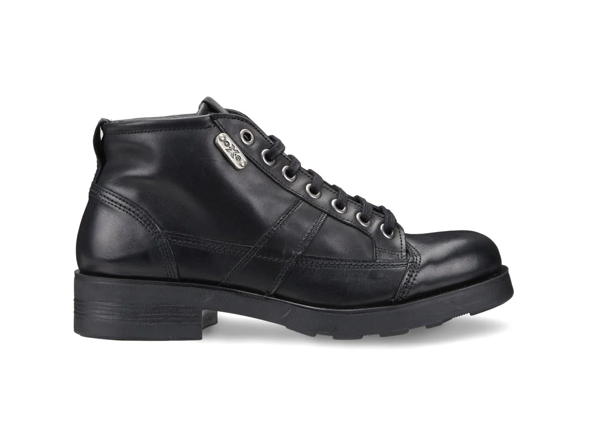 OXS Scarponcino Uomo Frank Casual in Pelle Nera - immagine 2