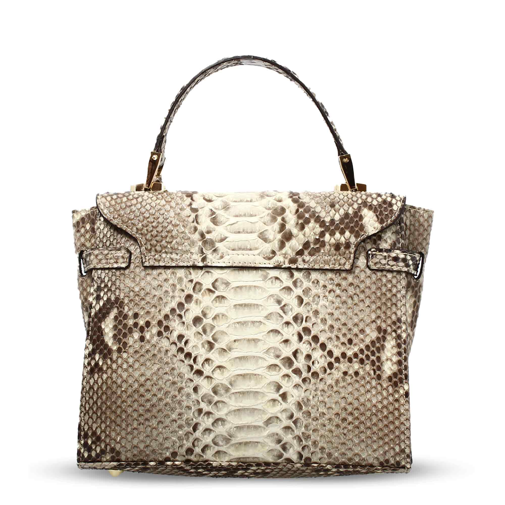 Borsa a mano artigianale da donna in pelle pregiata marrone - immagine 5