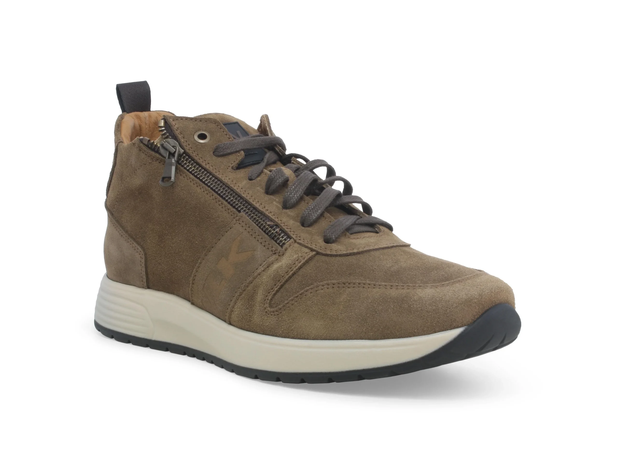 Melluso Uomo Scarpe Mid con Zip e Lacci Tomaia Camoscio - immagine 3