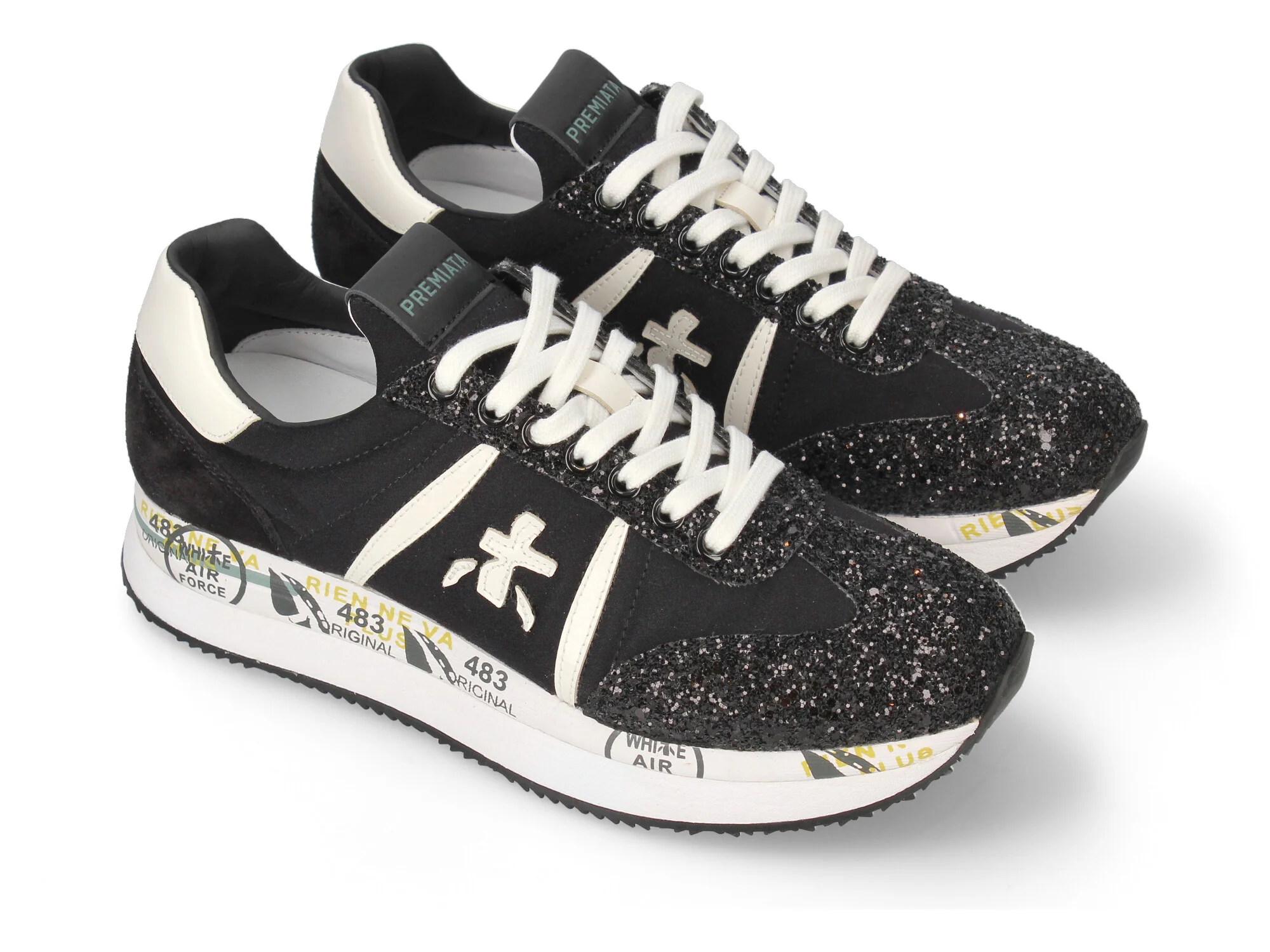 Premiata Conny scarpe platform tessuto paillettes - immagine 5