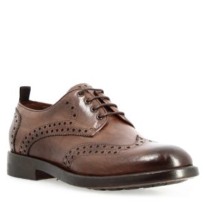 Scarpa Derby brogue moderna marrone da uomo