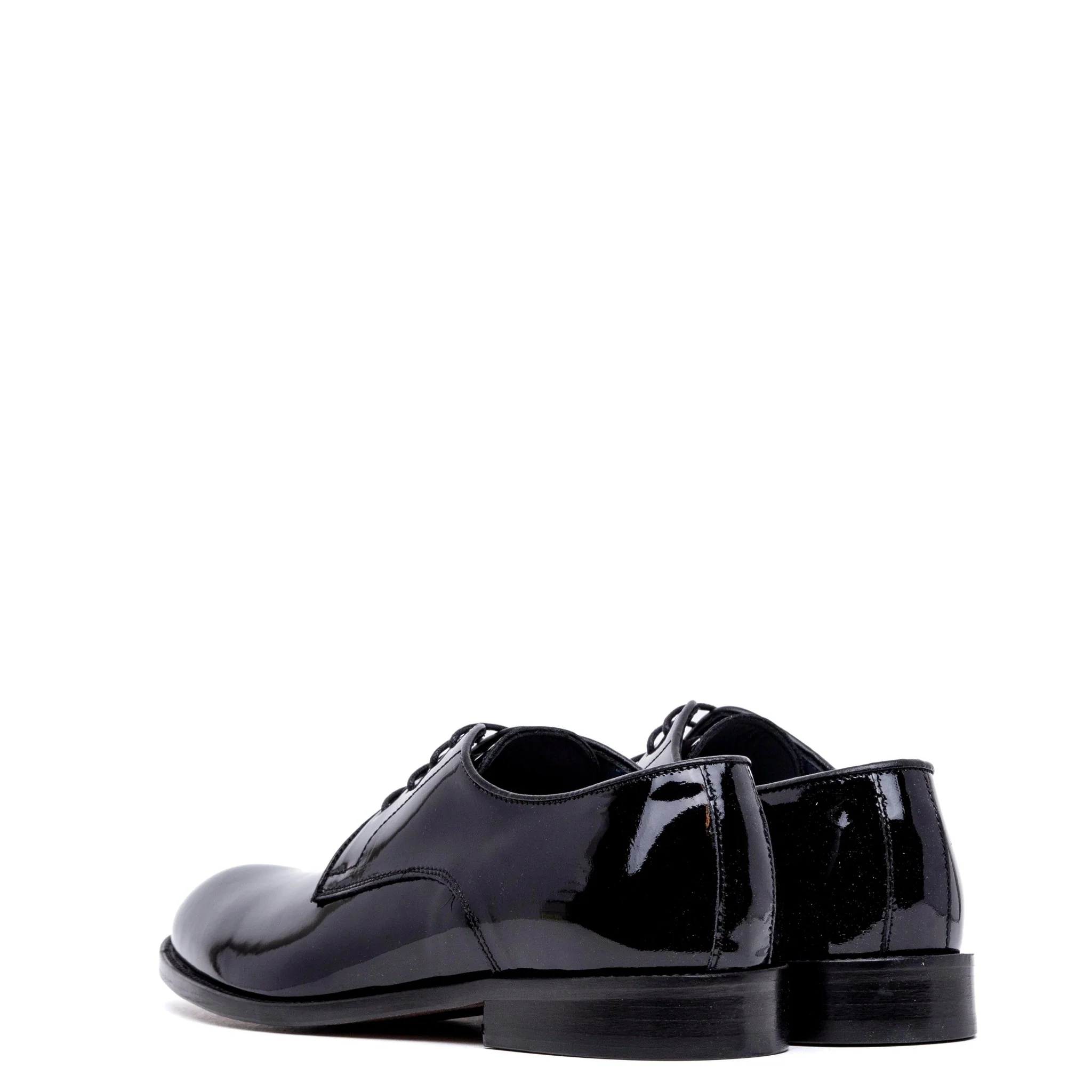 Scarpa uomo elegante in pelle verniciata nera. - immagine 5