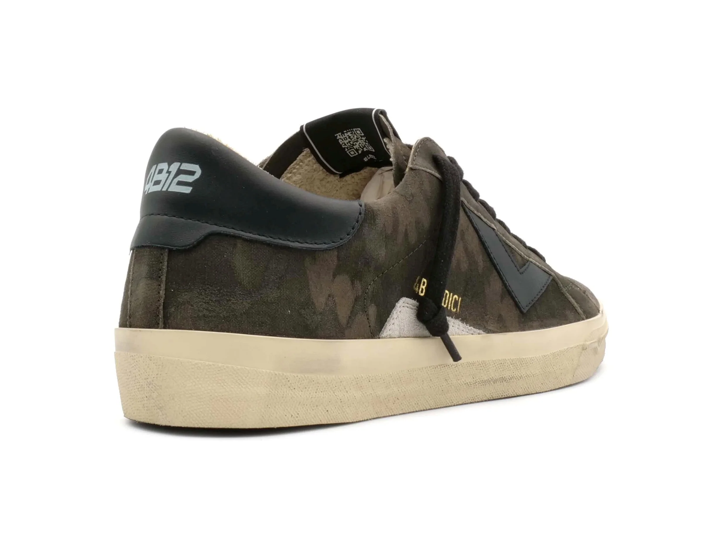 4B12 EVO Scarpe Casual Uomo in Pelle Mimetica Militare - immagine 5