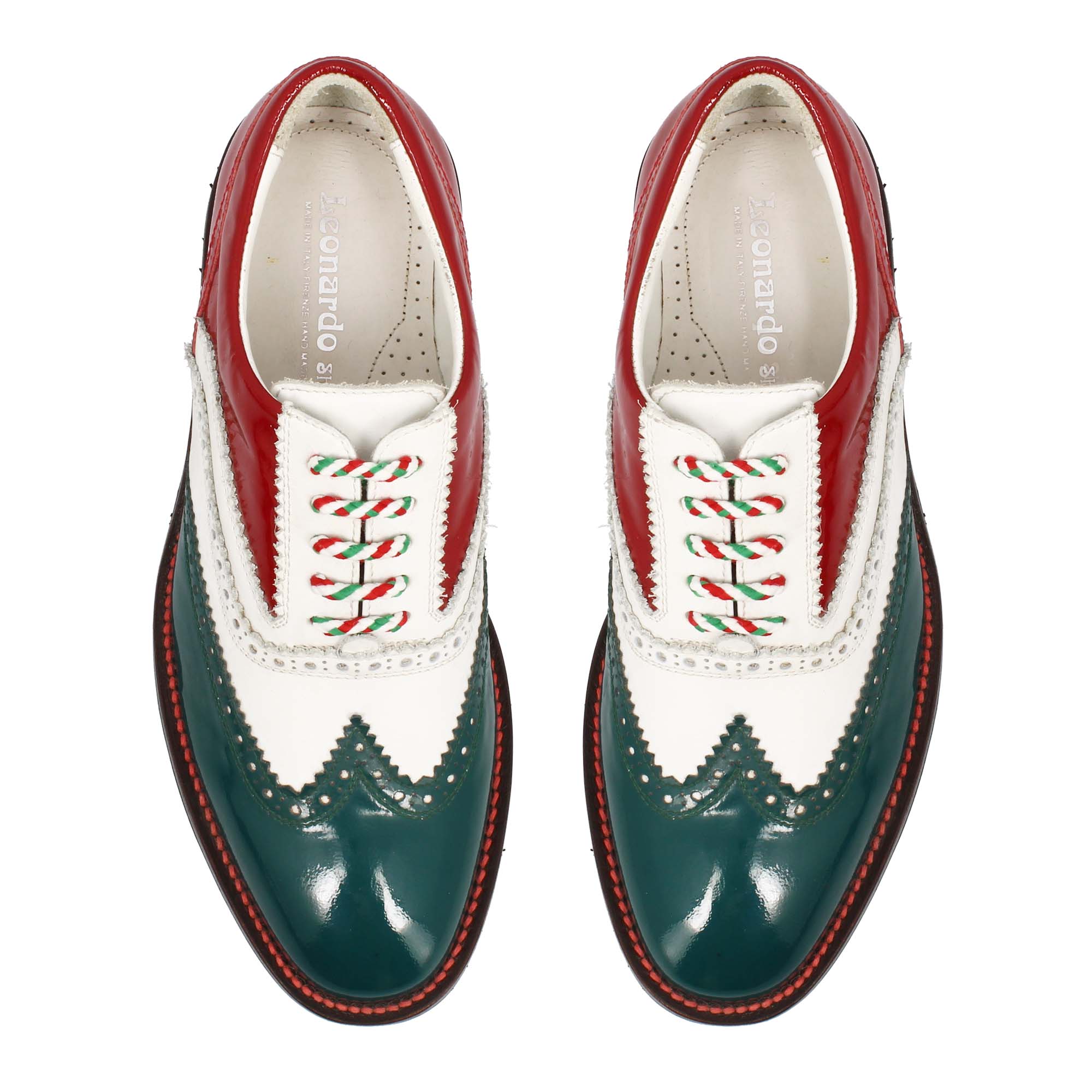 Scarpe golf fatte a mano nei colori della bandiera italiana - immagine 4