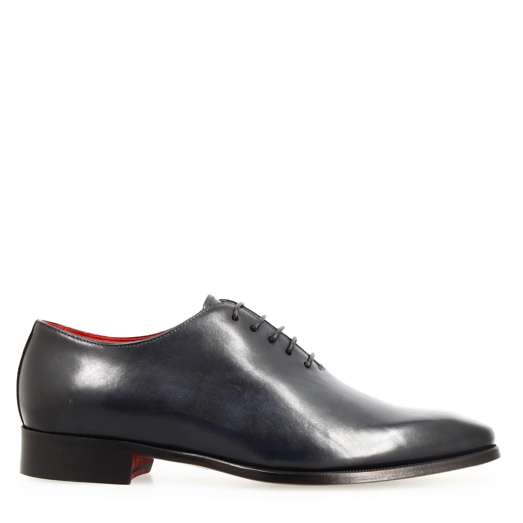 Scarpe wholecut da uomo artigianali in pelle delavè blu - immagine 4