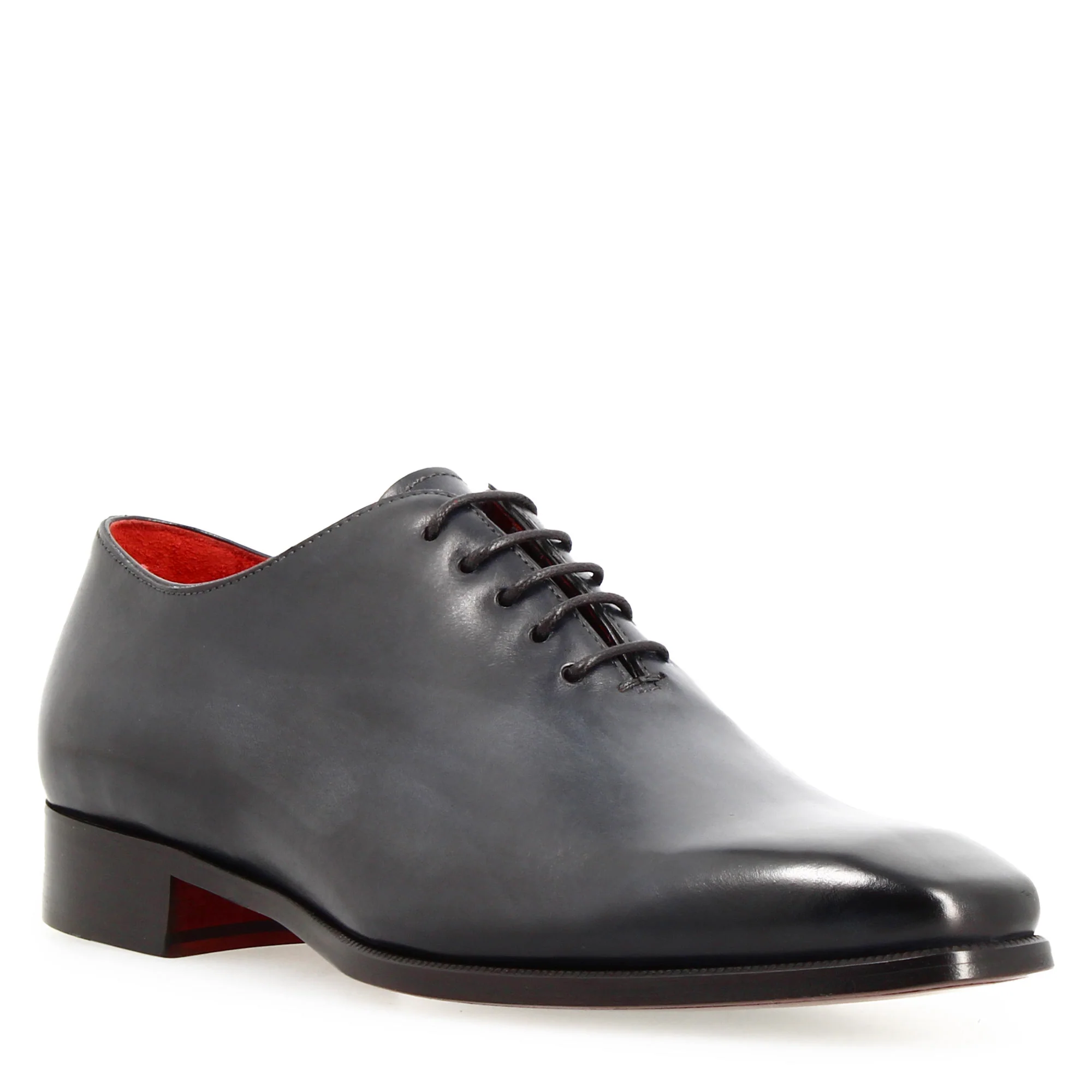 Scarpe wholecut da uomo artigianali in pelle delavè blu - immagine 2