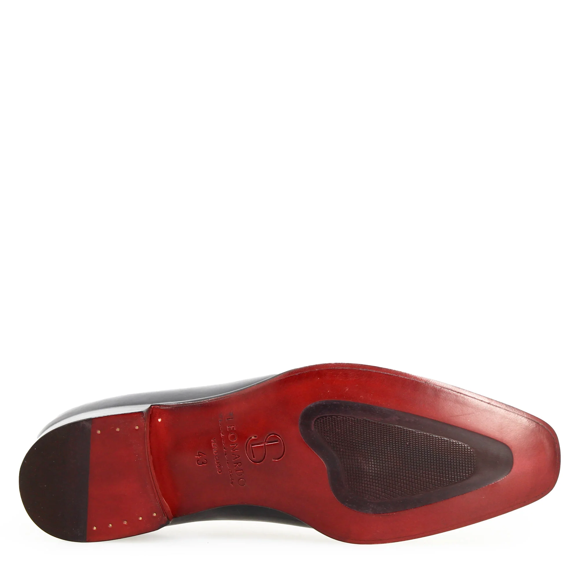 Scarpe wholecut da uomo artigianali in pelle delavè blu - immagine 6