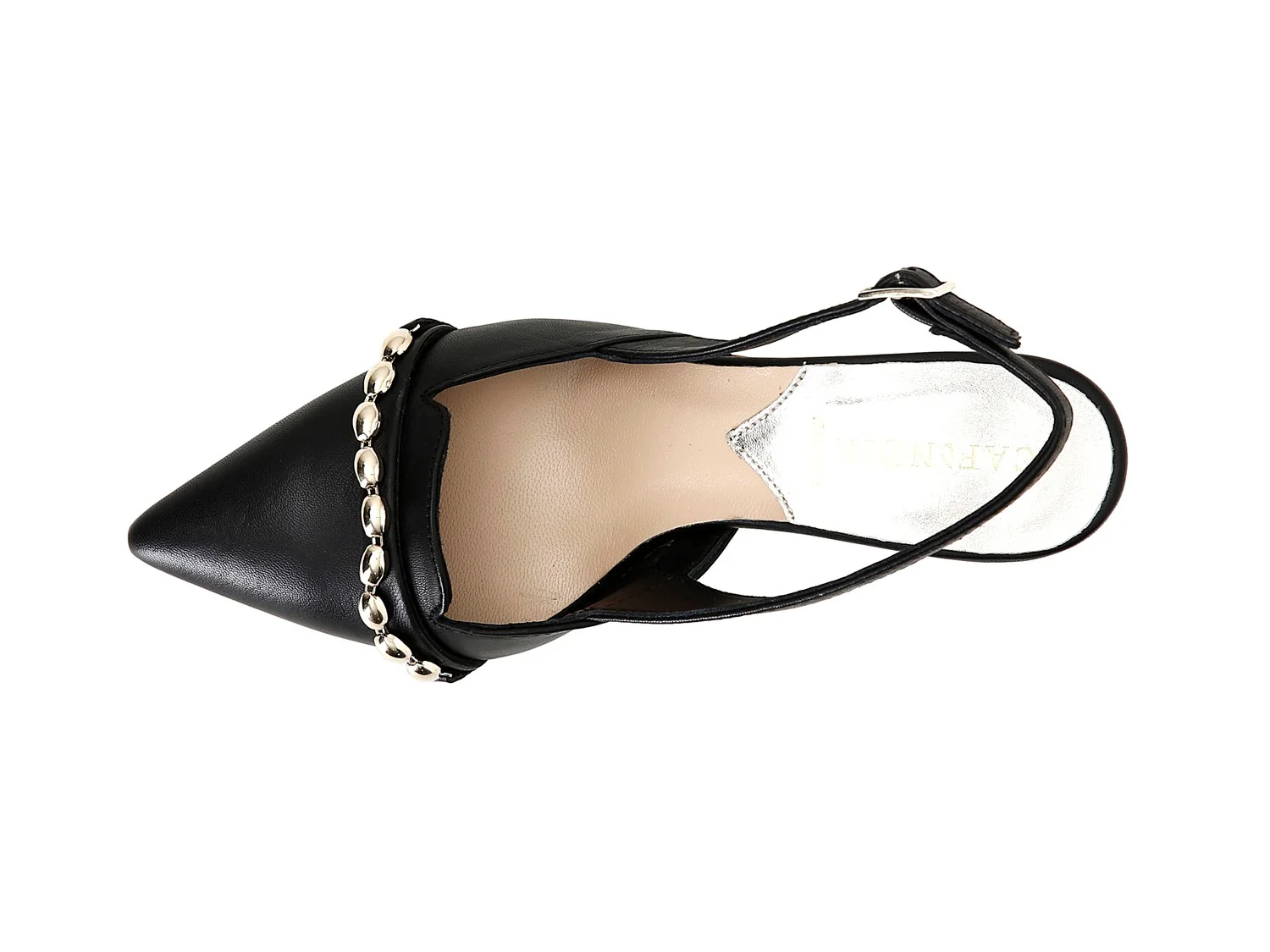 CafèNoir Décolleté Slingback Gioiello Elegante in Pelle - immagine 3