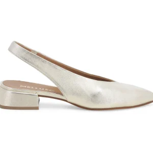 Melluso Décolleté Slingback Tacco Basso tomaia Pelle Laminata