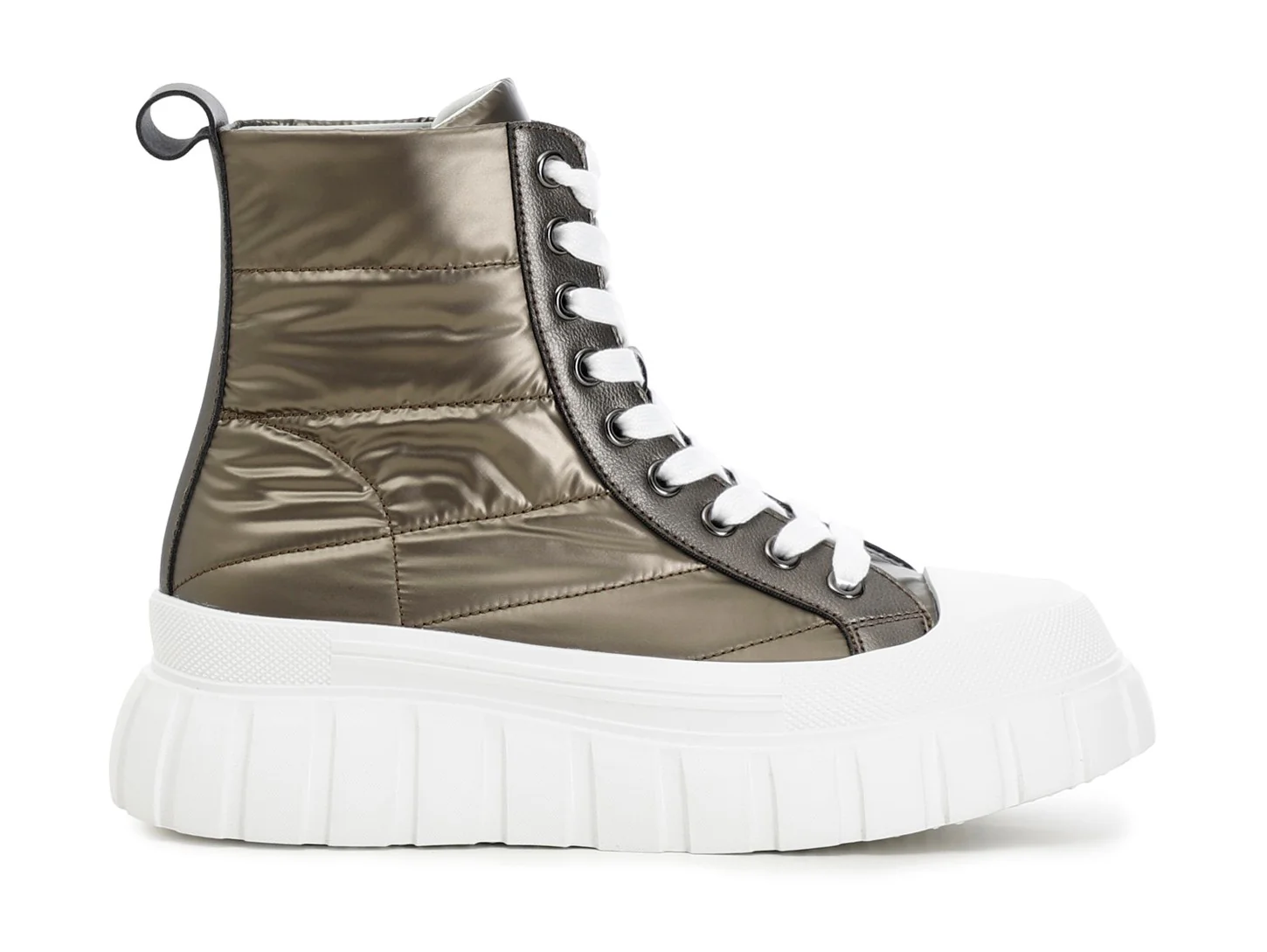 CafèNoir sneakers alte stringate tomaia tessuto - immagine 2
