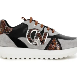 CafèNoir donna sneakers in pelle e camoscio