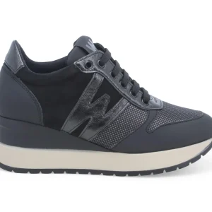 Melluso sneakers lacci zeppa tomaia pelle