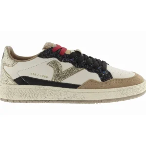 Victoria Smash Sneaker Multimateriale con Glitter e Doppi Lacci