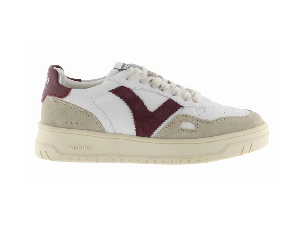 Victoria Seul Sneaker Donna Tomaia Bianca e Bordeuax - immagine 2