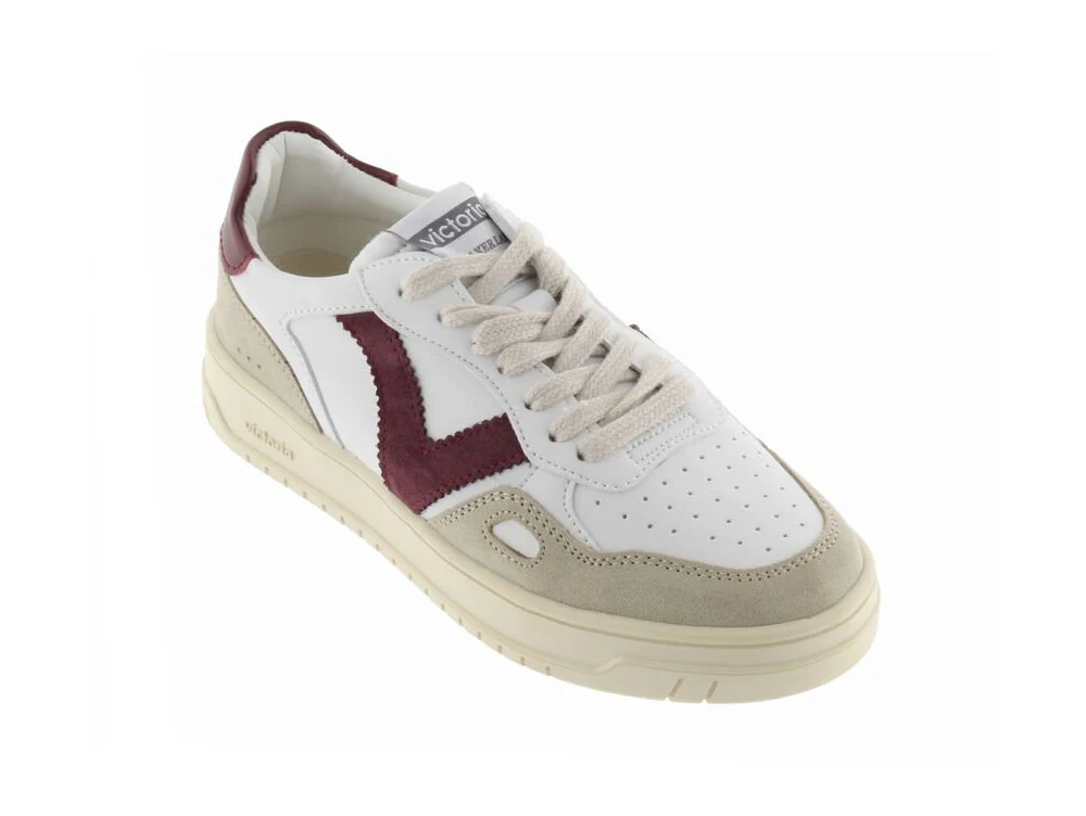 Victoria Seul Sneaker Donna Tomaia Bianca e Bordeuax - immagine 3