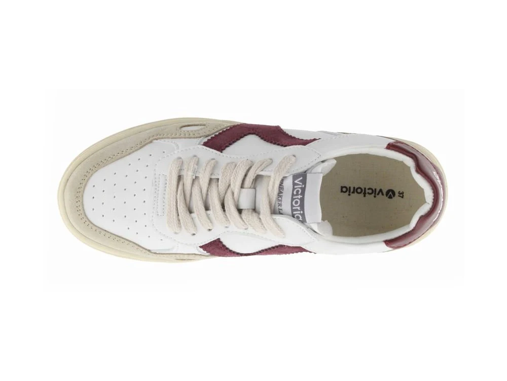 Victoria Seul Sneaker Donna Tomaia Bianca e Bordeuax - immagine 4