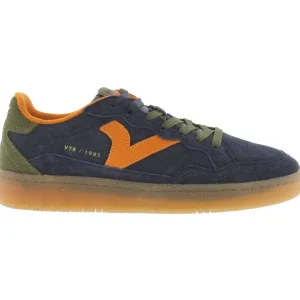 Victoria Smash Sneaker Uomo in Camoscio Blu Navy e Arancione