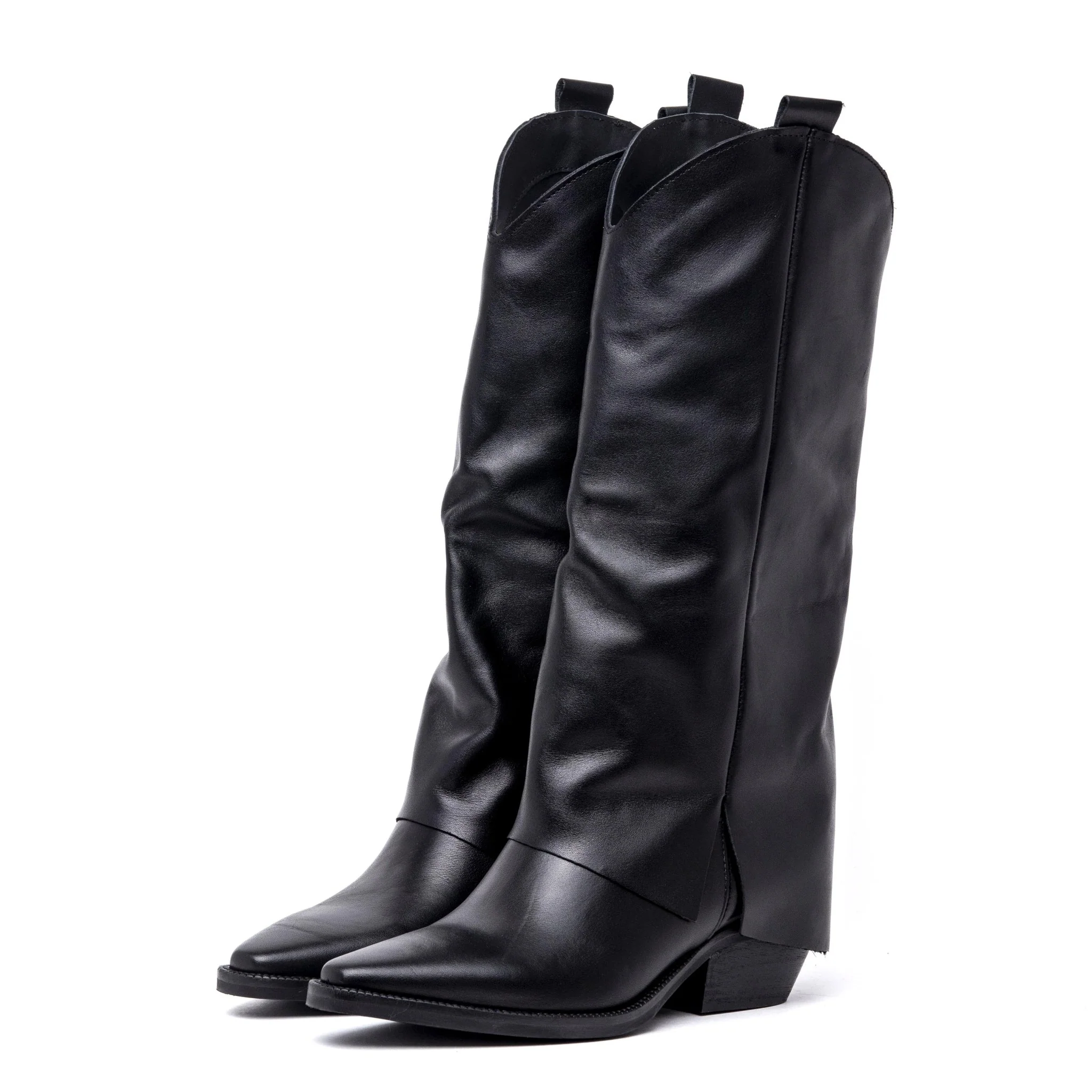Stivale texano in vitello nero. - immagine 4