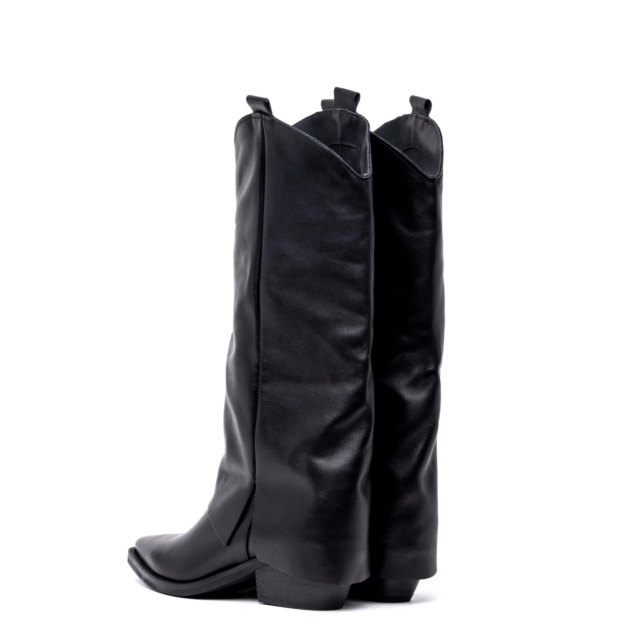 Stivale texano in vitello nero. - immagine 6