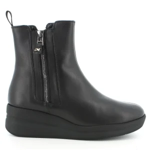 Melluso stivaletti zip comfort pelle con zeppa