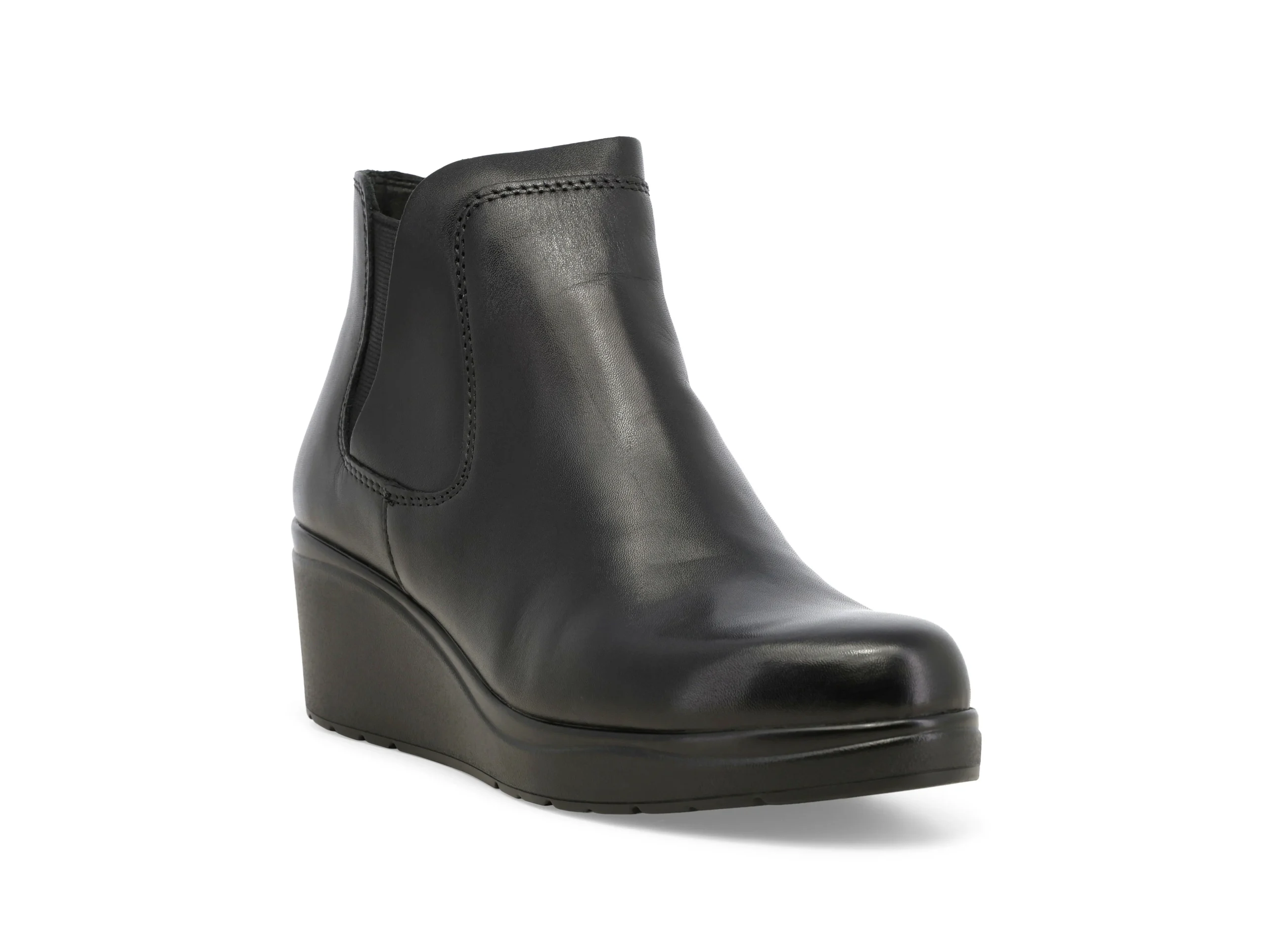 Melluso Stivaletto Invernale Donna in Pelle con Zeppa, Zip ed Elastico - immagine 3