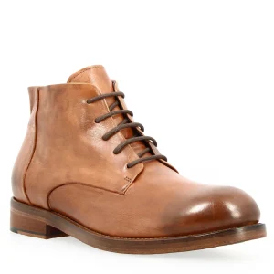 Stivaletto anfibio medio diver da uomo in pelle lavata colore marrone