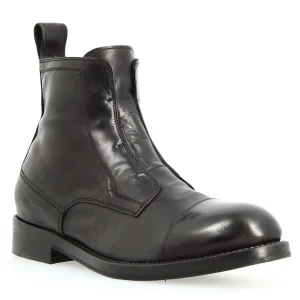 Stivaletto cap toe nero da uomo fatto a mano