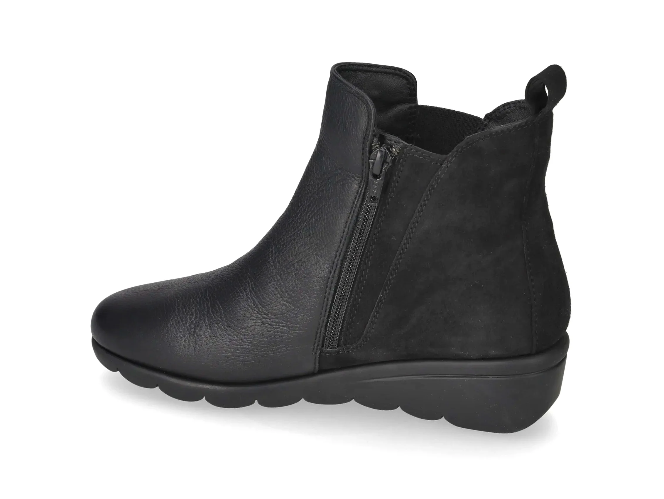 Valleverde Stivaletto Donna Comodo in Pelle e Camoscio Nero - immagine 5