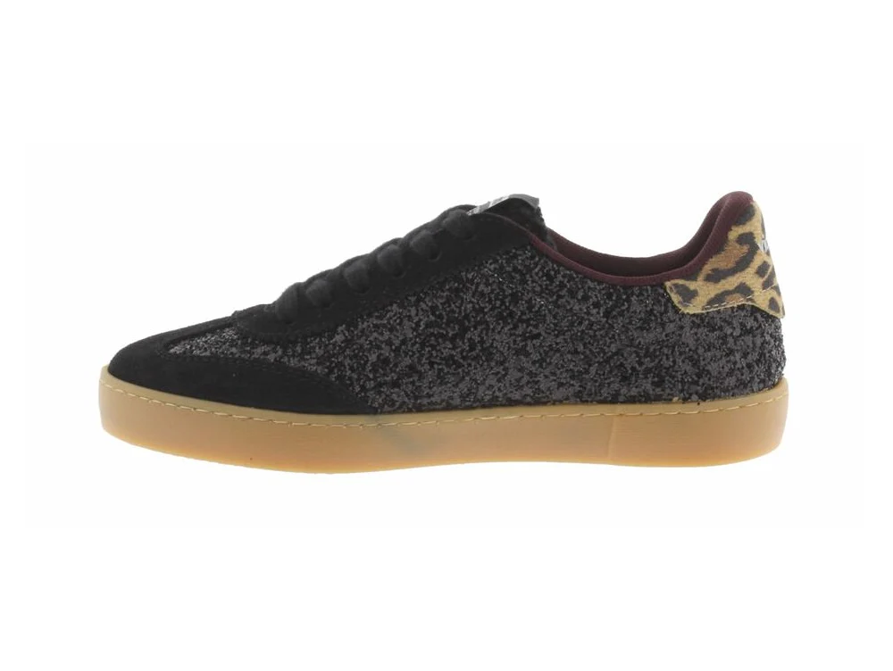 Victoria Berlin Sneaker in Glitter Nero e Stampa Animalier - immagine 5